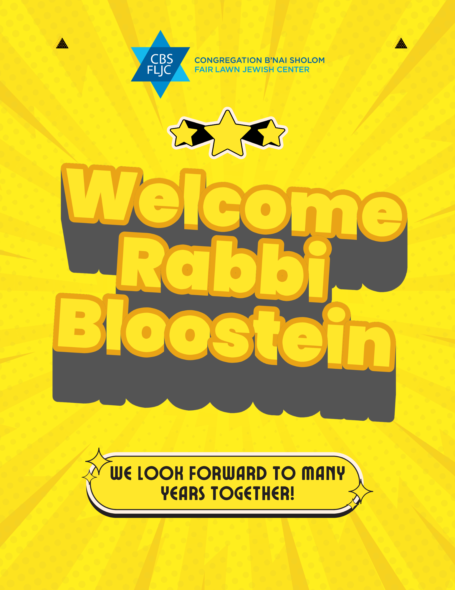 7-1-26 - Welcome Rabbi Bloostein - No Red White and Blue